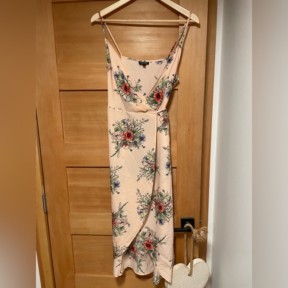 Topshop floral wrap dress